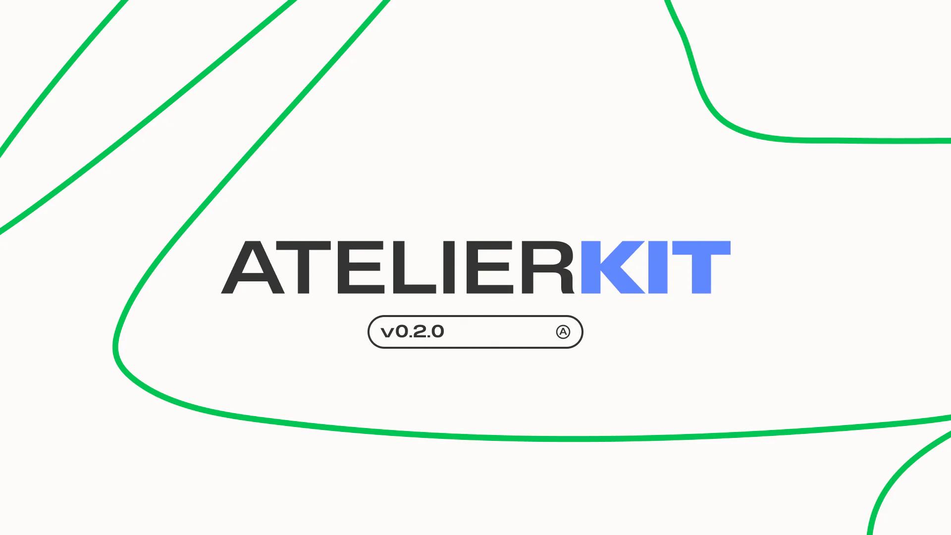 Atelier Kit version 2.0 title card with green linework
