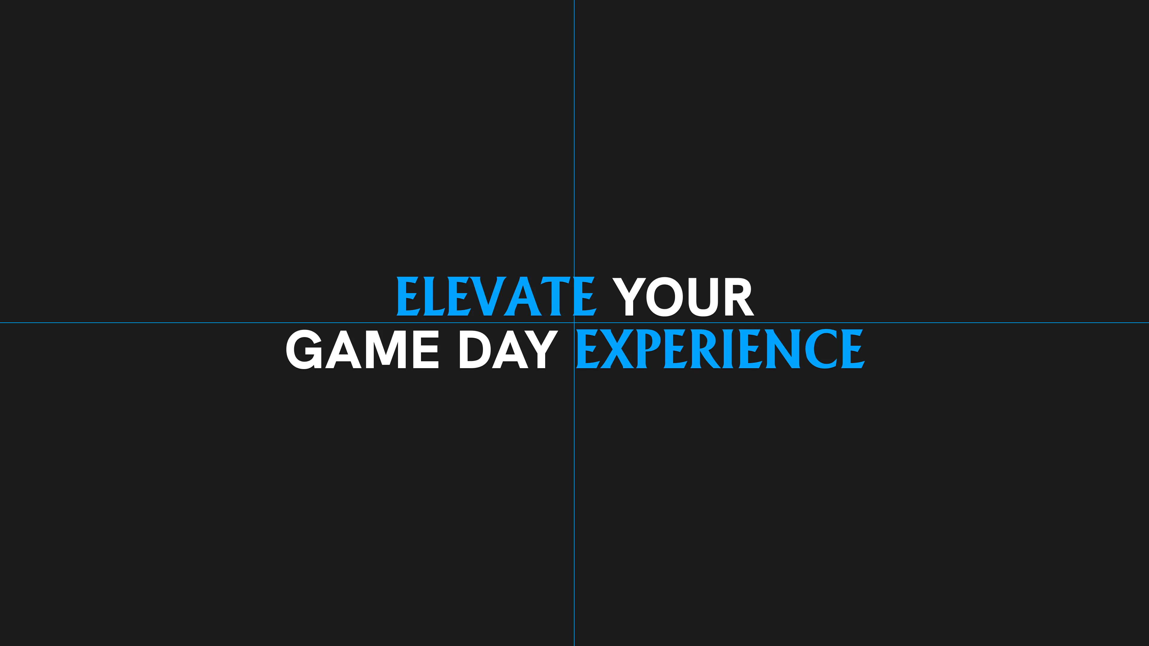 Elevate your game day experience campaign title