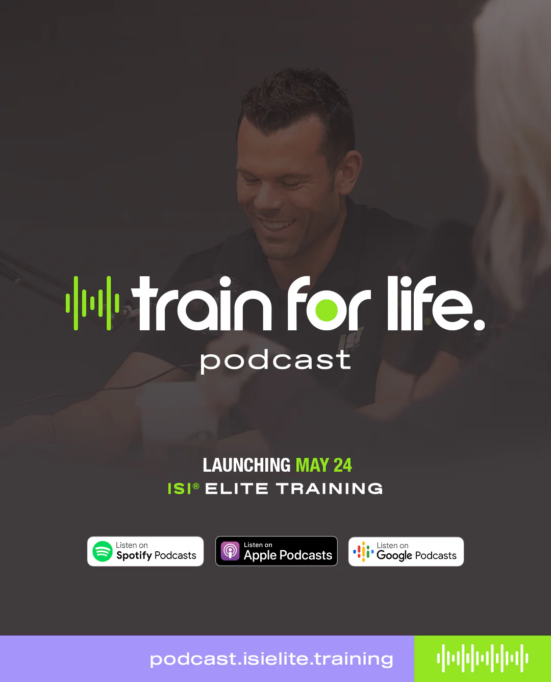 Train for Life Podcast launch poster