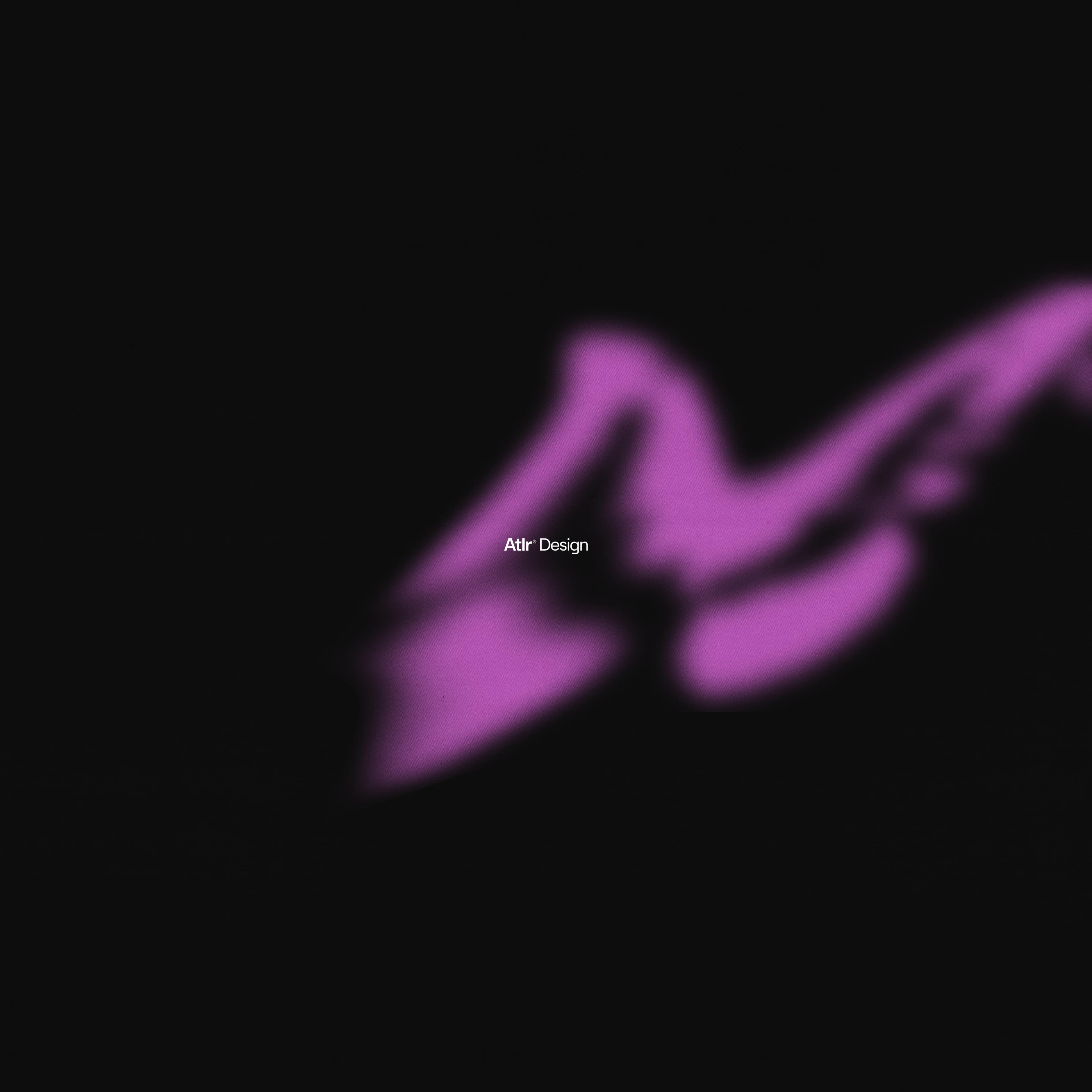 Blurred purple abstract mark on black